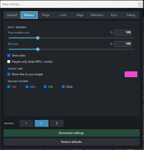 Overwatch Markers settings